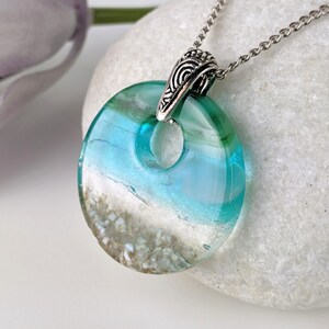 Aqua Turquoise Blue Clear Round Seascape Fused Sea Glass - Etsy