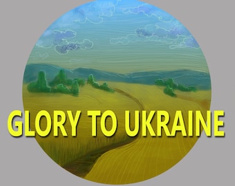 Glory to Ukraine, digital plate