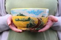 Pottery  Bowls 24oz 26 oz 30 oz Ukrainian Landscape, Ukraine, artist