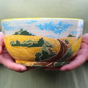 Pottery  Bowls 24oz 26 oz 30 oz Ukrainian Landscape, Ukraine, artist