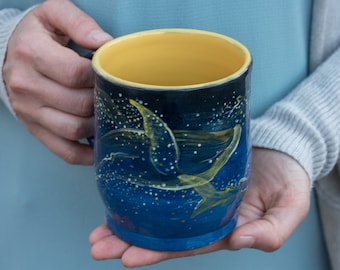 Pottery Set Bowl and Mug 14oz Spirits of the Ocean, the Whale