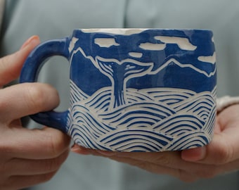 Keramik-Becher, 10 Unzen Wal Becher