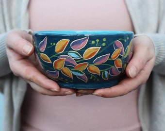 Spring bowl with flowers, 23 oz