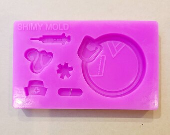 Nurse Scrub Phone Grip Silicone Mold for Epoxy Resin Crafts