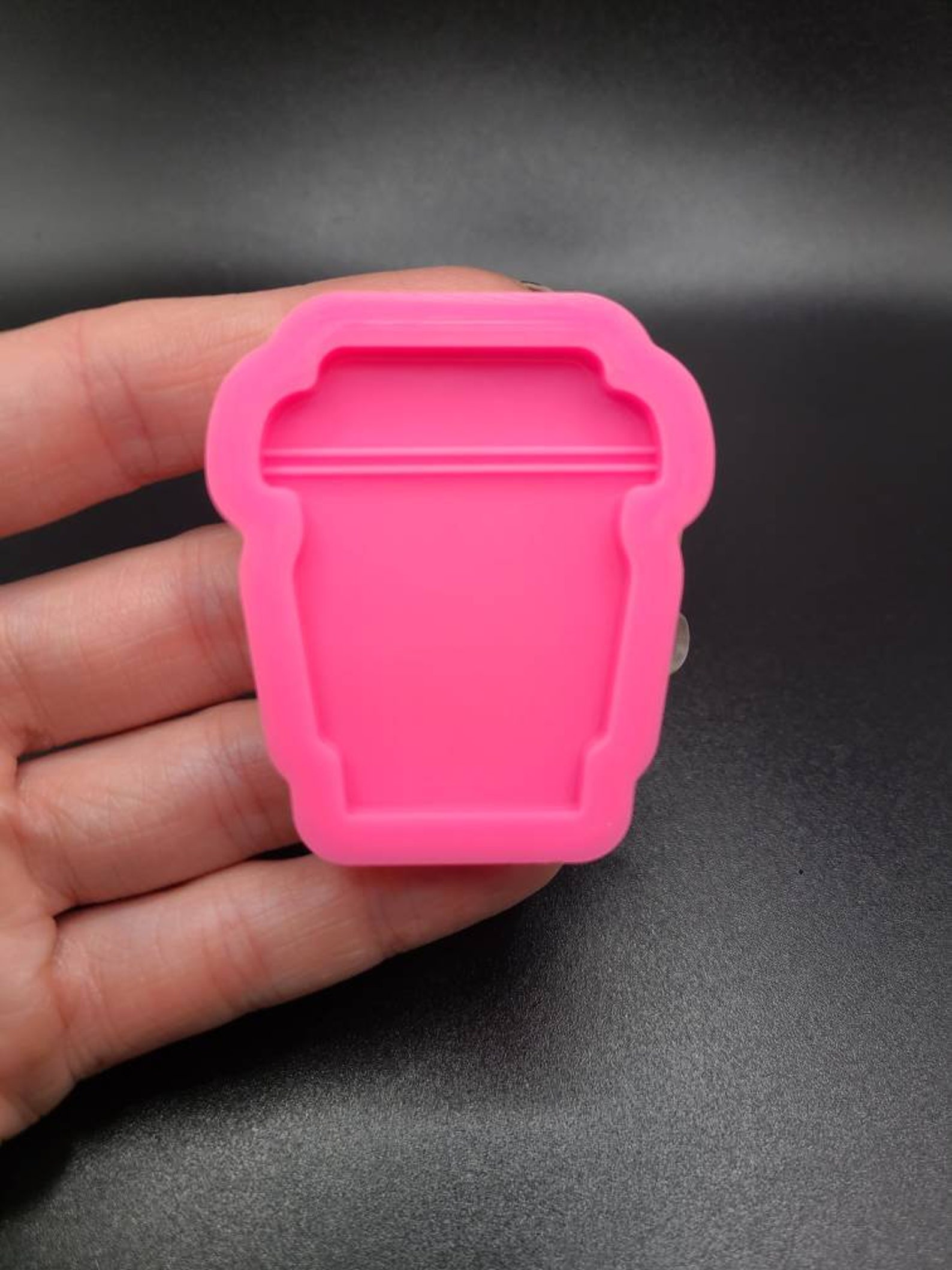 Coffee cup badge reel mold silicone molds for resin coffee Etsy