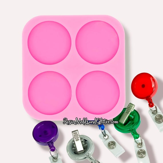 4 Cavity Badge Reel Silicone Molds