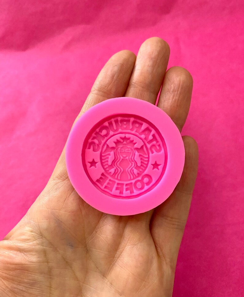 Resin molds badge reel mold badge reel toppers starbucks Etsy