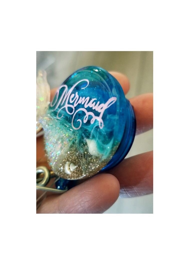 Badge reel mold badge reel supplies circle mold resin Etsy