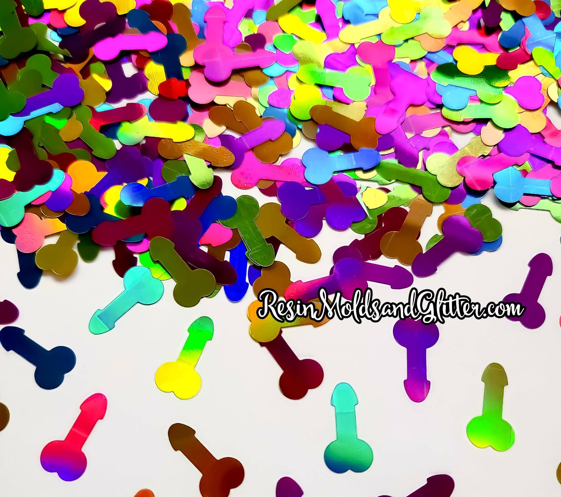 Multi Color Holographic Penis Glitter for Resin -