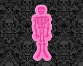 Halloween dangle skeleton silicone mold for resin, polymer clay mold, halloween mold for keychains