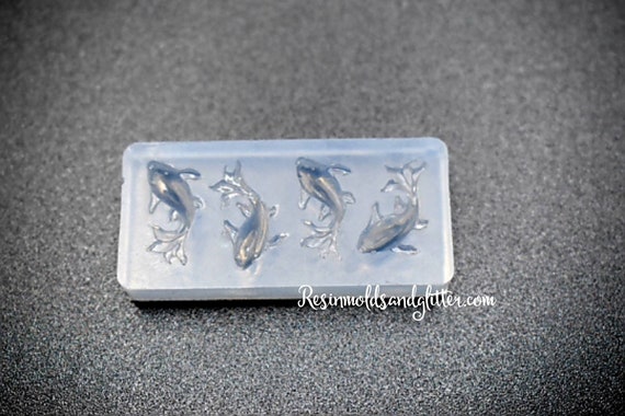 Miniature Koi Fish Silicone Mold for resin, Miniature Seashells and Lili pads, UV resin molds, Goldfish Silicone Resin Molds
