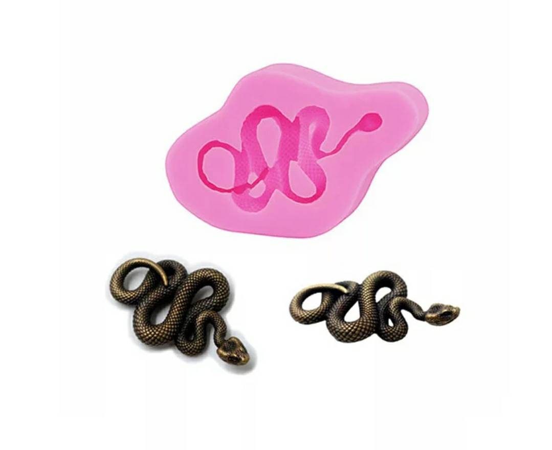 Snake earrings Silicone Mold DIY shaker resin Clay Animal Jewelry Mold Cake  Candy Cookies polymer clay chocolate Silicone Molds
