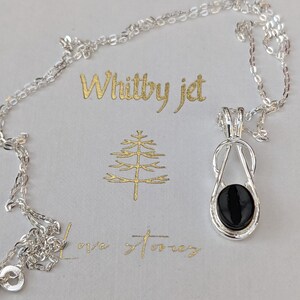 A Celtic pendant in 925 Sterling silver and Whitby Jet