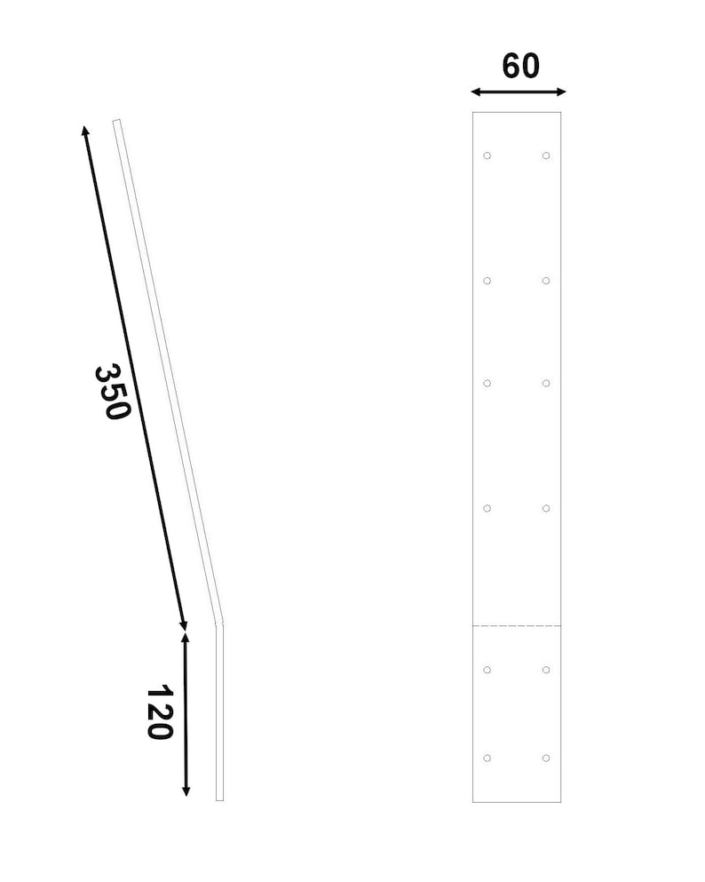 Kopflehnenhalter schwarz Kopflehne Bettlehne Rückenlehne Bett Lehne Bettlehnenhalter zum anschrauben Bild 3