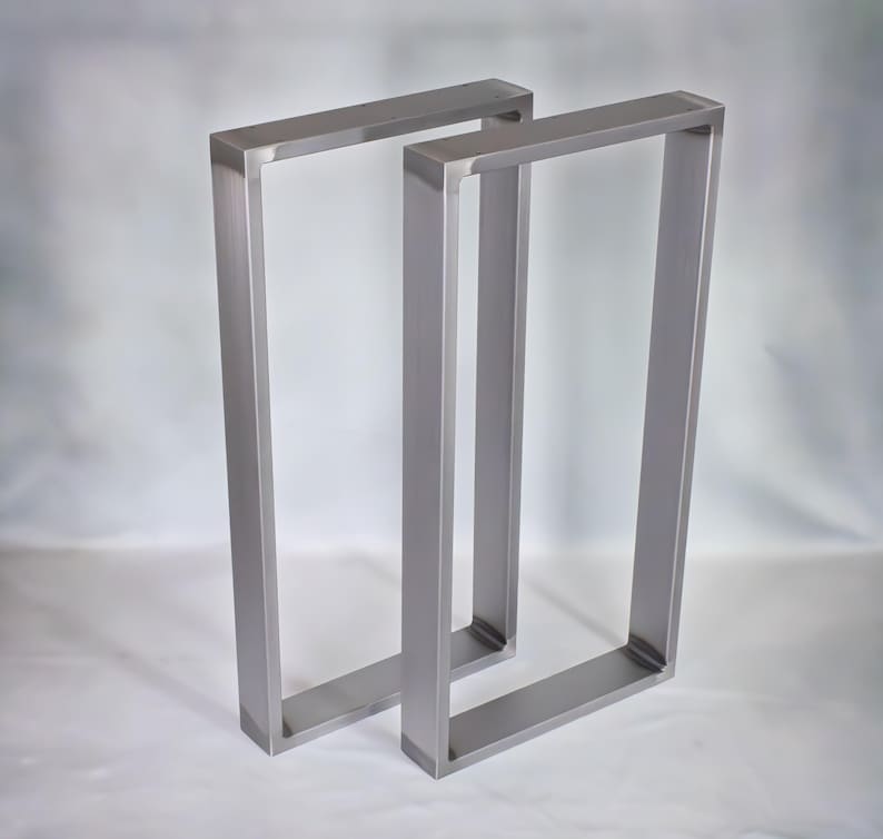 Robuste rechteckige Tischkufen aus Stahl – perfekt für Hochtisch, Stehtisch, Esstisch & DIY-Möbel im modernen Industrial Design, robust | R4 immagine 2