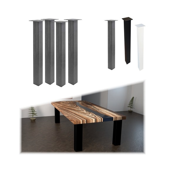 Tischbeine G1 gerade Tischgestell Tischuntergestell Möbel Stahl Tischfuß Tisch Tischbein Metall 60 80 100 Industrie schwarz weiß