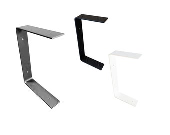 C shelf holder / double shelf / wall mount / holder C shape for wall mounting made of steel various sizes and colors