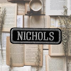 Fourth Wing CUSTOMIZED Name Tag Cosplay Faux Leather Embroidered Iron On Patch