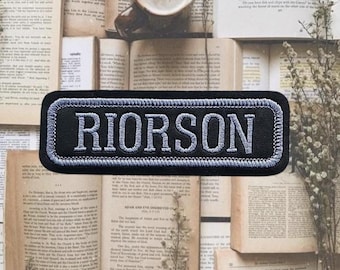 Fourth Wing Riorson Cosplay Patch: Embroidered Faux Leather Iron-On
