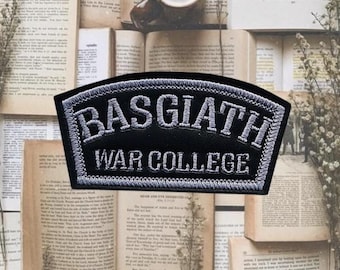 Fourth Wing Basgiath War College Cosplay Faux Leather Embroidered Iron On Patch