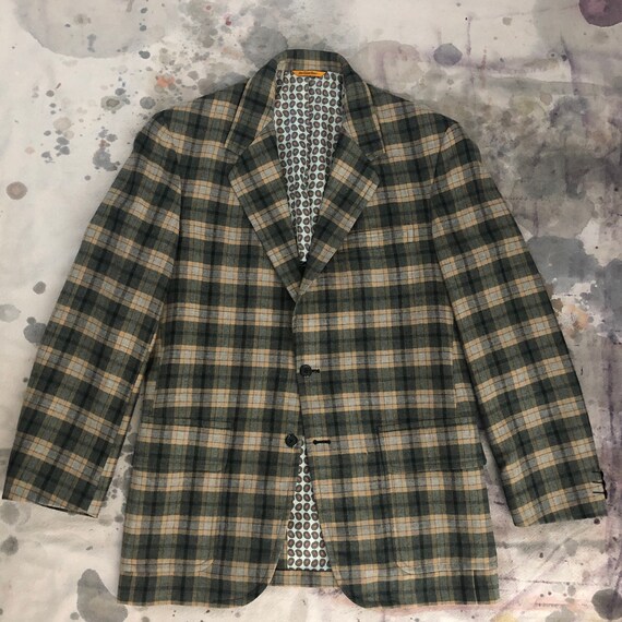 70s Bespoke Plaid Sportcoat