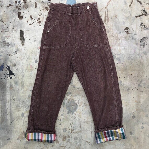 50s Kids Brown Denim Jeans