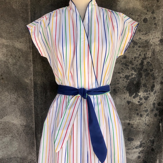 80s Rainbow Stripe Dress