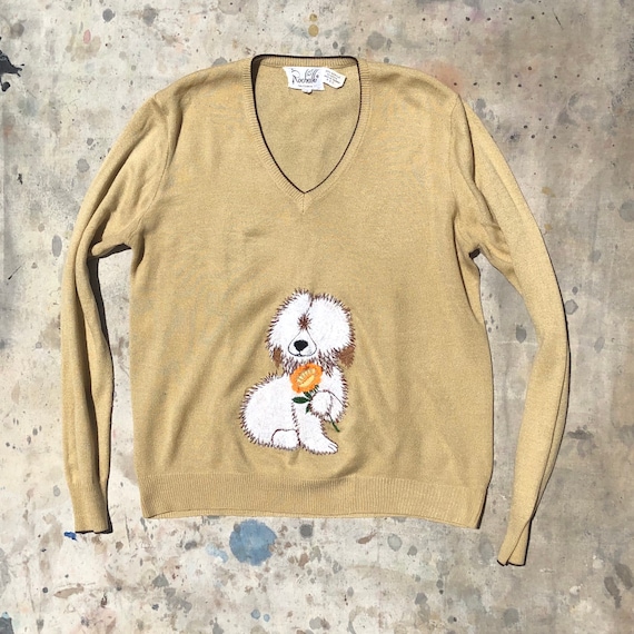 1970s Novelty Embroidered Sweater
