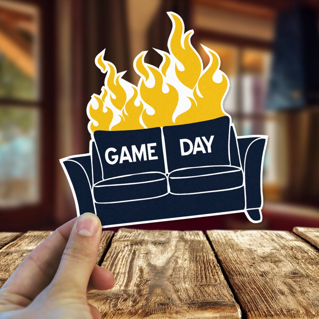 Burning Couch Decal / Sticker Etsy