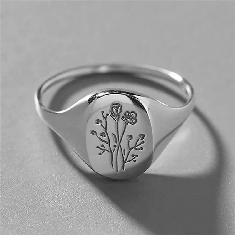 Sterling Silver Daisy Ring for Women14K Gold Chunky Etsy