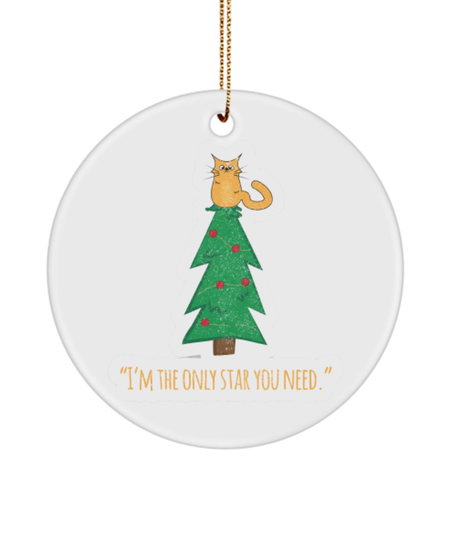 Funny christmas cat ornament tree cat lover mom dad santa paws Etsy