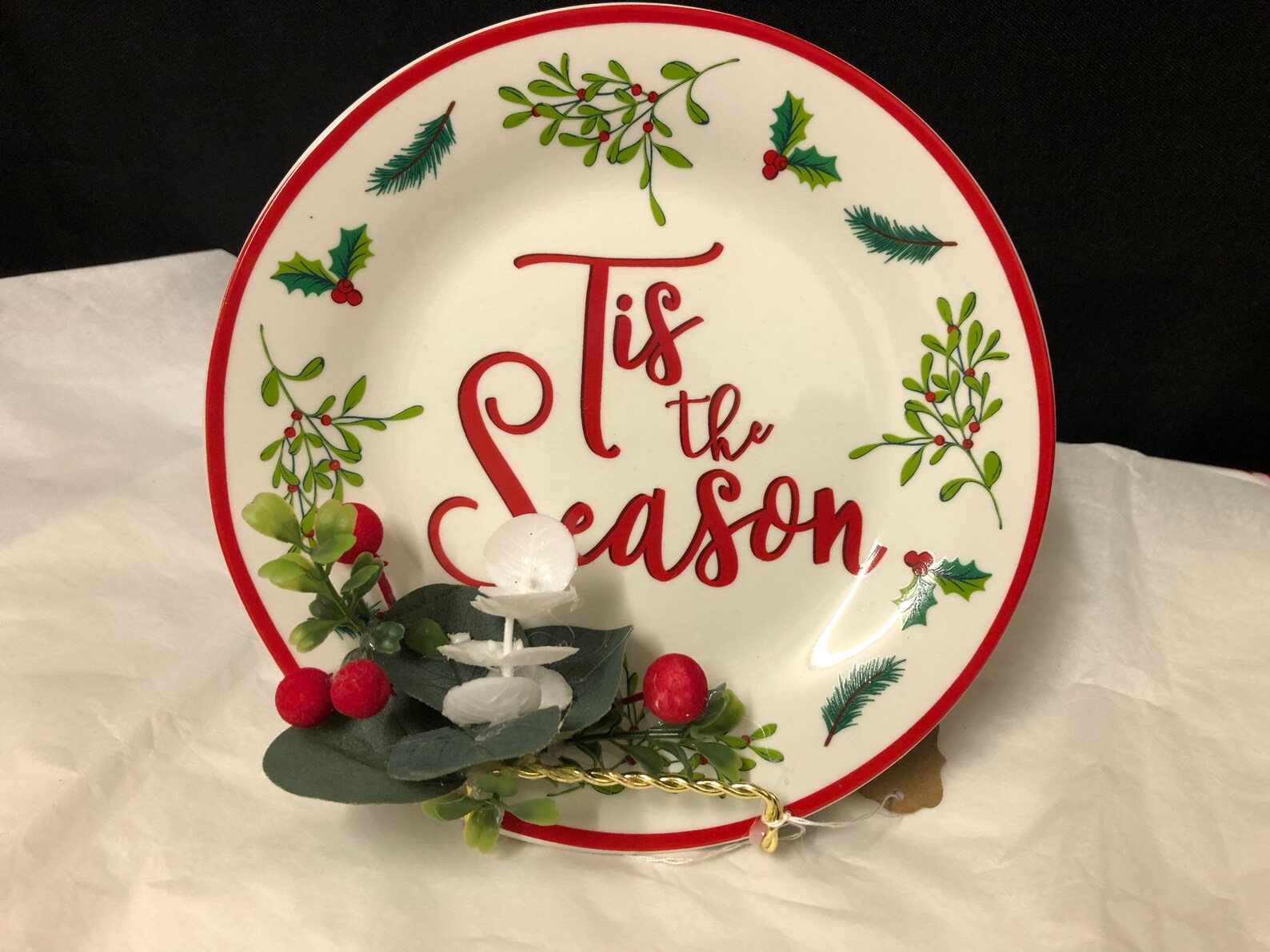 Tis the Season Plate With Stand Etsy Australia