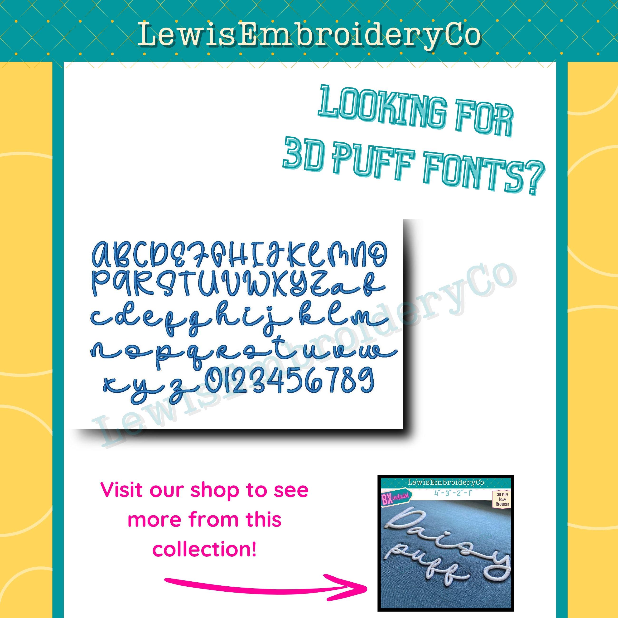 Small Cursive Embroidery Font - Script Embroidery Font - Cursive Heart ...