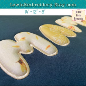 MAMA 3D Puste Applikation Design - Puff Schaum Stickerei - Bluey Stickerei - Applikation Stickerei Schrift - Mama Sweatshirt Design - Mama Applikation