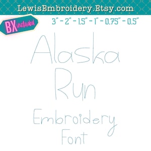 Run Stitch Embroidery Font - Bean Stitch Font - Mini Font - Quick Bean Font - Skinny Embroidery Font - Handwritting Font - BX Font