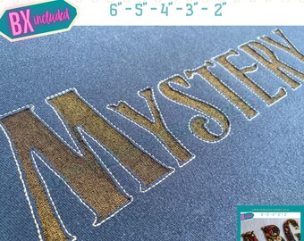 Reverse Applique, Strange, Machine Embroidery Font - With BX - (PDF Tutorial Included)