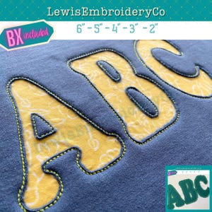Reverse Applique Embroidery Font - Narrow Cooper Applique Font - Raw Edge Applique Alphabet - Bean Applique Embroidery Font