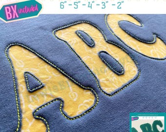 Reverse Applique, Narrow Cooper, Machine Embroidery Font - With BX - (PDF Tutorial Included)