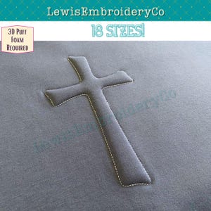 Beunruhigt Kreuz Geprägte Puff Stickdatei, Christliches Design - Geprägte Kontur - Jesus Stickerei - Geprägte Maschinenstickerei