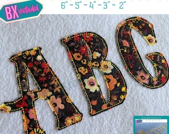 Raggy Applique, Vintage, Machine Embroidery Font - With BX - (PDF Tutorial Included)