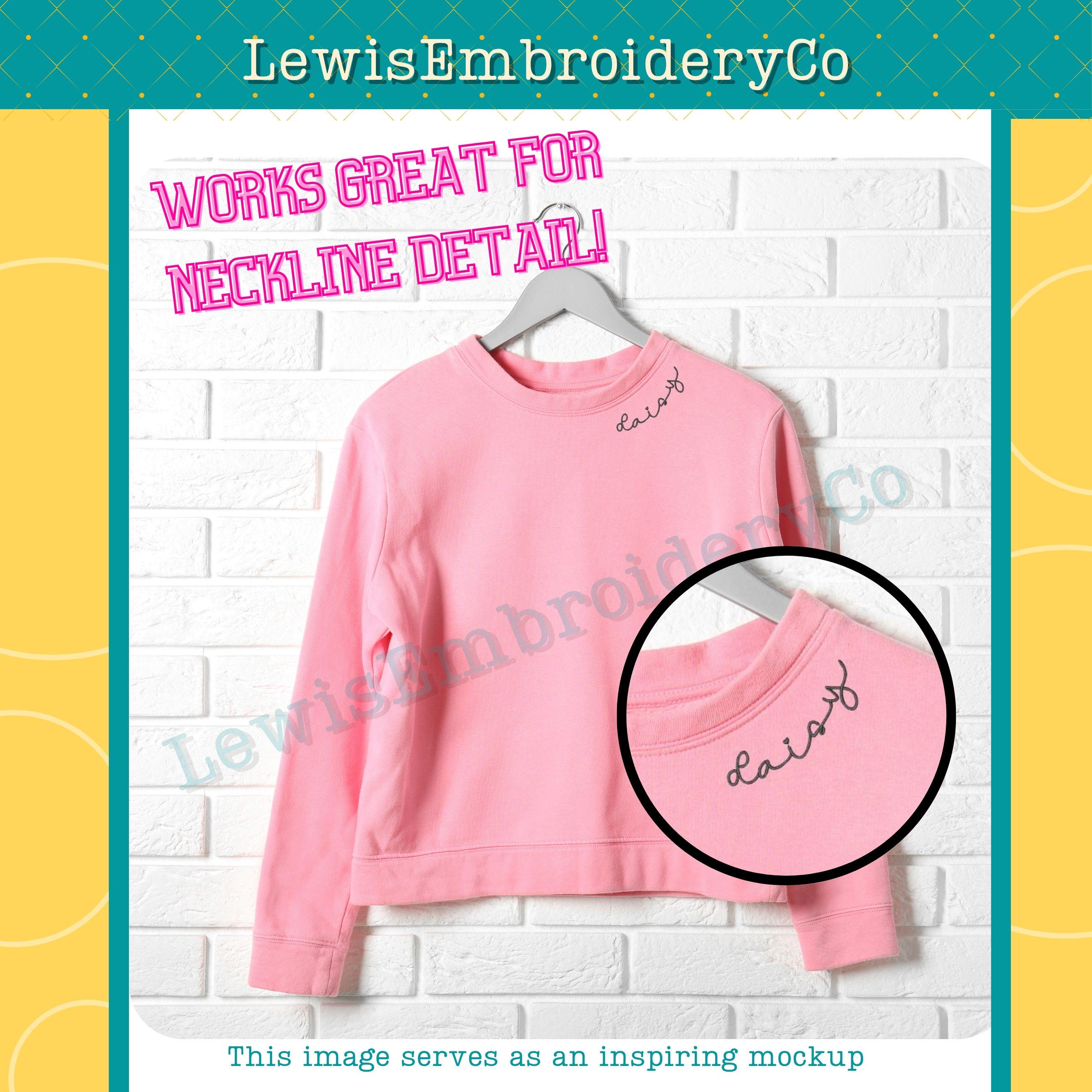 Small Cursive Embroidery Font - Script Embroidery Font - Cursive Heart ...