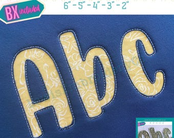 Reverse Applique, Machine Embroidery Font - with BX - (PDF Tutorial Included)