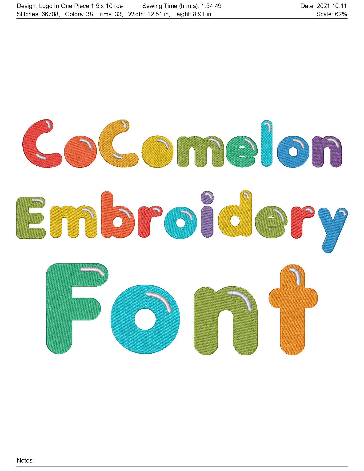Cocomelon Embroidery Font Machine Embroidery INSTANT - Etsy