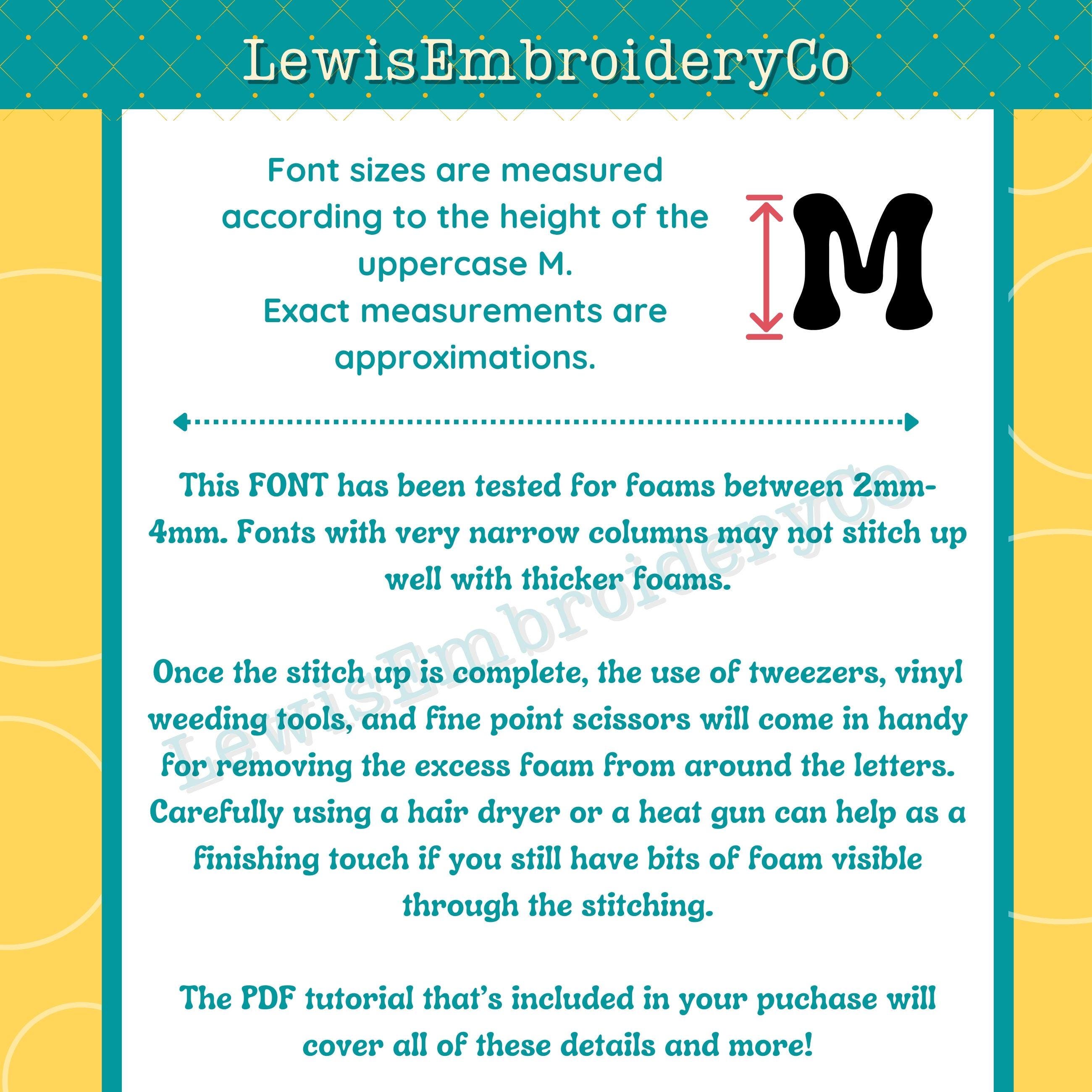 Free Standing 3D Puff Embroidery Font - FSL Alphabet - Stand Alone Puff ...