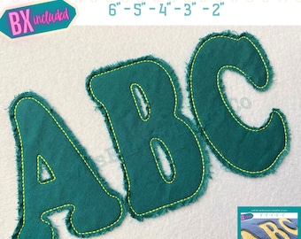 Raggy Applique, Narrow, Machine Embroidery Font - With BX - (PDF Tutorial Included)