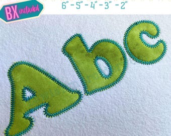 Zig Zag Applique, Cooper, Machine Embroidery Font - With BX - (PDF Tutorial Included)