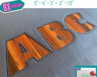 Reverse Applique, Block, Machine Embroidery Font - With BX - (PDF Tutorial Included)