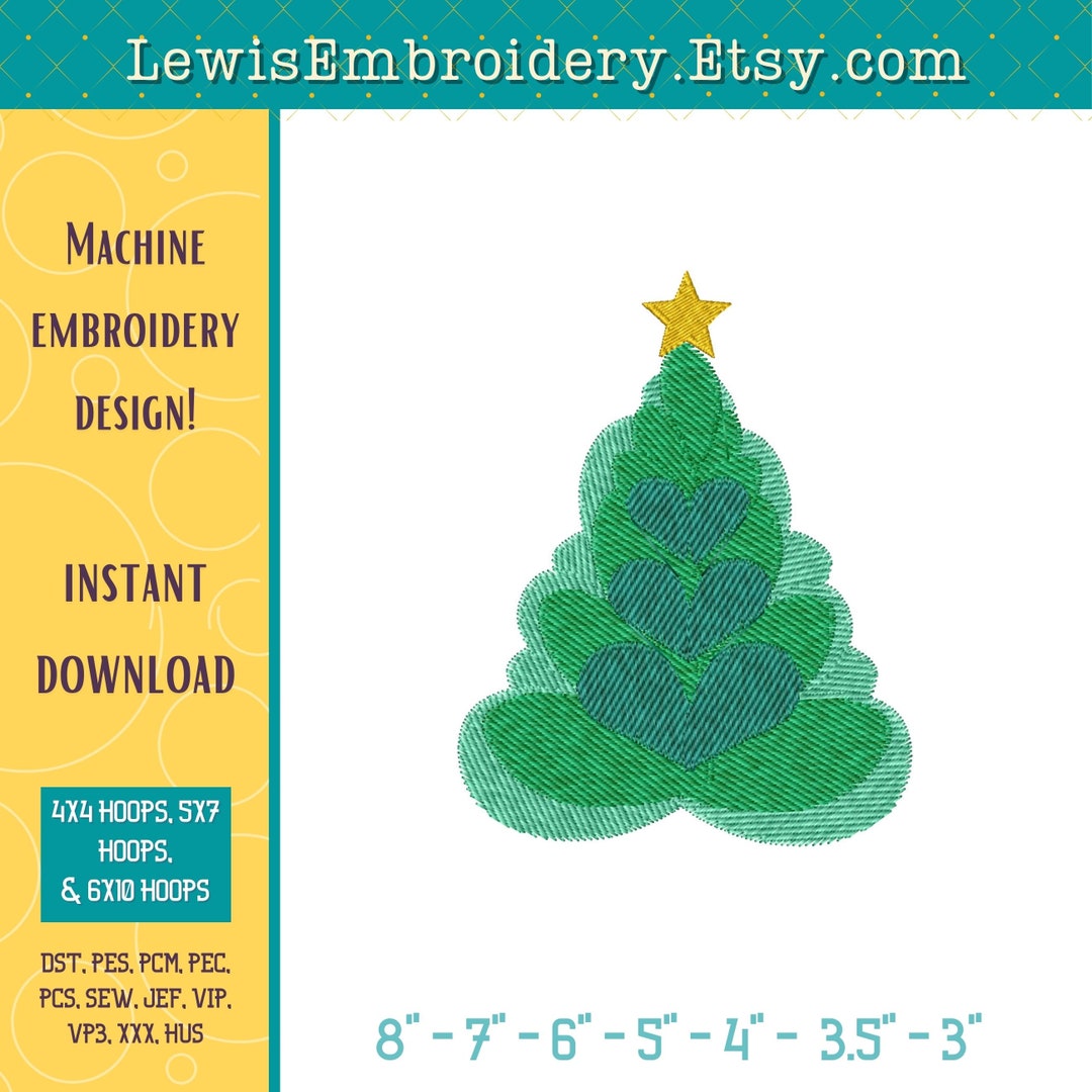 Christmas Tree, Machine Embroidery Design – (instant Download) - Etsy