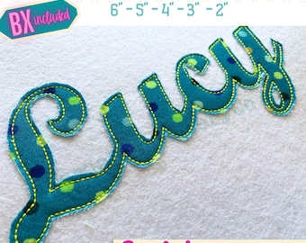Raggy Applique, Script, Machine Embroidery Font - With BX - (PDF Tutorial Included)