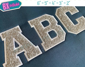 Remplissage imitation chenille, police universitaire, broderie machine - Avec BX - (Didacticiel PDF inclus)